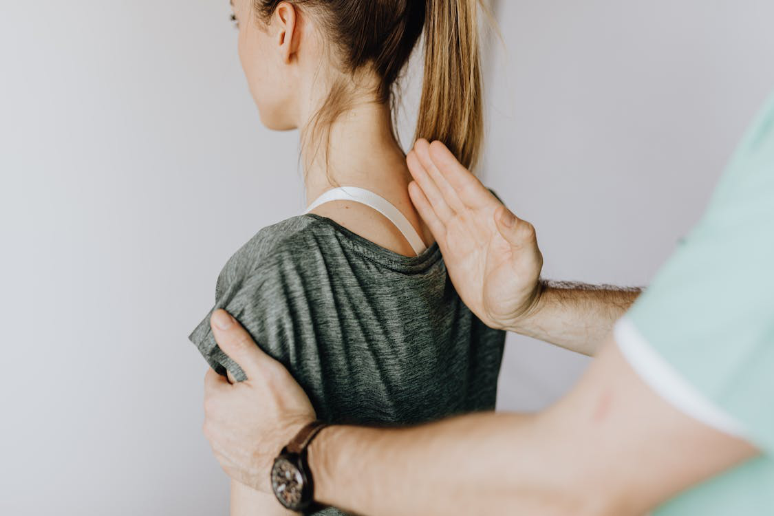 a chiropractor at work